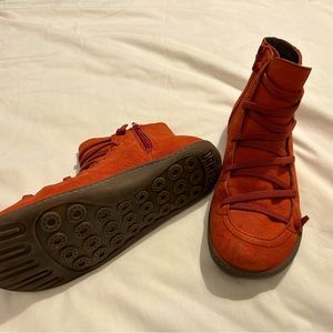 Camper Peu Red Ankle Boots size 38